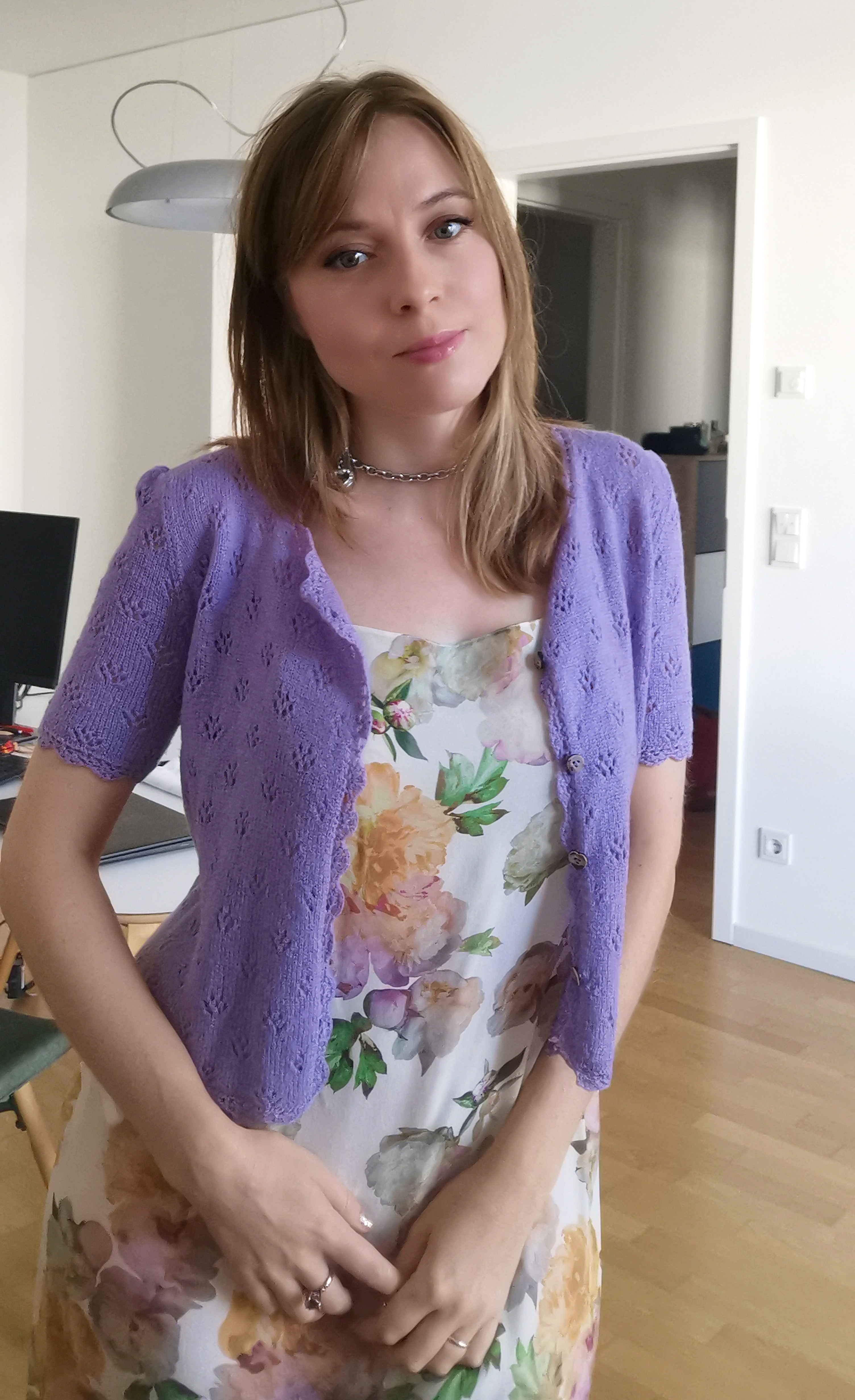 my fitting of Pointelle summer cardi